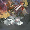 Original abstract painting, fluid light style in extra large format for home or office