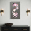 Modern minimalist canvas art with flowing brush strokes and black accents for modern homes