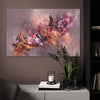 Modern expressive abstract canvas art with red accents and layered movement for home or office