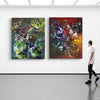 Summer Forest I and II 55”x44”x2 - Paresh Nrshinga Abstract Art