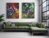 Summer Forest I and II 55”x44”x2 - Paresh Nrshinga Abstract Art