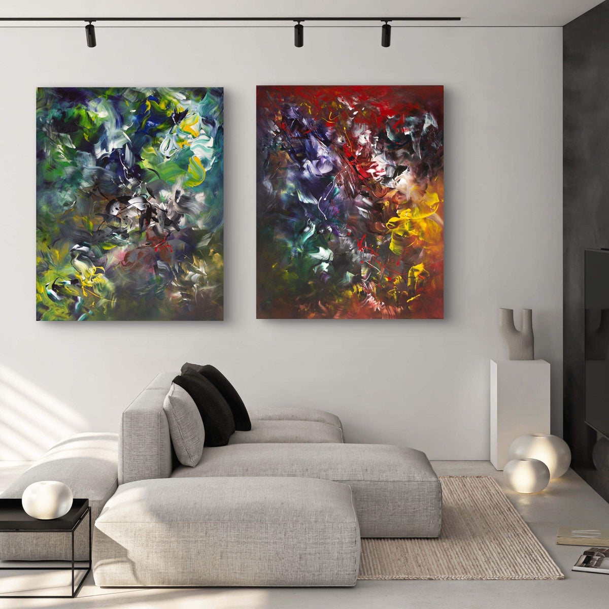 Alternate view of Summer Forest I and II by Paresh Nrshinga