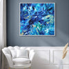 Abstract blue painting for modern and contemporary homes