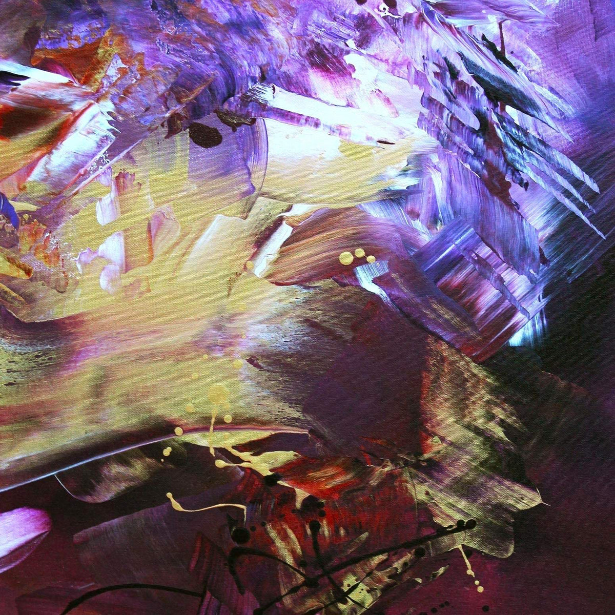 Purple Canvas Painting | Temptation II 100x100cm - Paresh Nrshinga Abstract Art