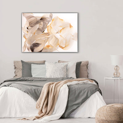 soft gold abstract art for elegant interior design