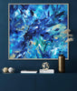 Blue Waters 26"x28" - Paresh Nrshinga Abstract Art