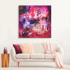 modern pink and purple abstract wall art