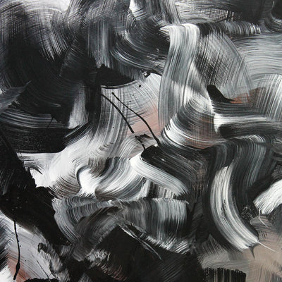 Sweeping Monochrome Brushstrokes | Abstract Artwork