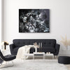 Monochrome-abstract pain tings for minimalist interiors, black and white abstract artwork, large canvas art, Diamante 100x130cm - Paresh Nrshinga Abstract Art