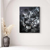 Monochrome-abstract pain tings for minimalist interiors, black and white abstract artwork, large canvas art, Diamante 100x130cm - Paresh Nrshinga Abstract Art