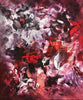 Moonlit Meadow, original Maroon, Pink, Purple abstract painting by Paresh Nrshinga.