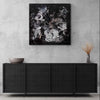 Mountain Breeze, original Black, White abstract painting by Paresh Nrshinga.