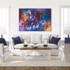 contemporary colourful wall art in modern living room interior for sale