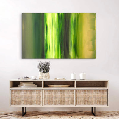 Fields Of Serenity by Paresh Nrshinga, green and olive abstract painting, another interior view