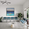 Abstract Seascape Painting | Sunset Dream on Wall in Minimalist Office Space