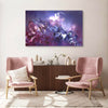 Large canvas art.Layers of translucent colour move like drifting clouds or fading memories across the canvas, creating a sense of depth and emotional resonance.