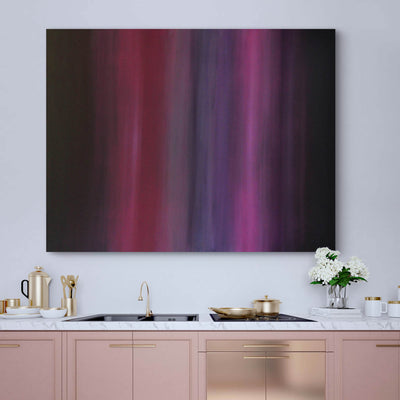 Winter Lake I by Paresh Nrshinga, minimalist abstract painting in a bedroom interior