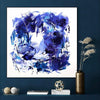 Reach For The Sky, original Blue abstract painting by Paresh Nrshinga displayed in a contemporary interior.