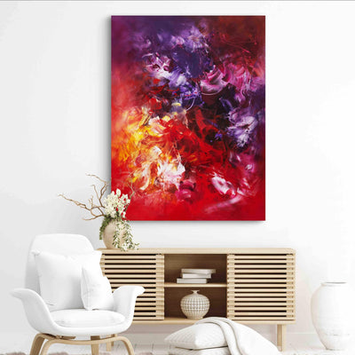 large red canvas art for large wall  - Paresh Nrshinga Abstract Art