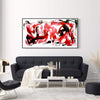 Buy red, black and white paintings, living room artwork, large canvas Crimson Tide 32"x60" - Paresh Nrshinga Abstract Artaintings for sale, British art, Paresh Nrshinga Crimson Tide 32"x60" - Paresh Nrshinga Abstract Art