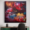 Savannah Sunrise, original Multicolour abstract painting by Paresh Nrshinga.