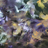Detail of purple and white brushstrokes in upper section of Shadows Of Twilight painting