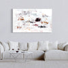 Silver Spring, original Grey, mocha mousse abstract painting by Paresh Nrshinga displayed in a contemporary interior.