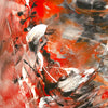Luxury contemporary abstract artwork in red, black and white tones