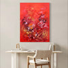 Summer Days, original Red abstract painting by Paresh Nrshinga.