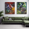 Summer Forest I and II, original abstract painting by Paresh Nrshinga.