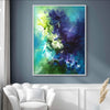 vertical abstract wall art in blue and green tones - Paresh Nrshinga Abstract Art