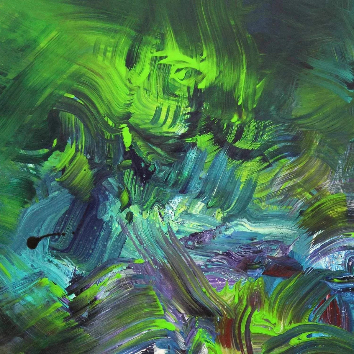 Red Green Abstraction | Summer Bloom 36x48” - Paresh Nrshinga Abstract Art