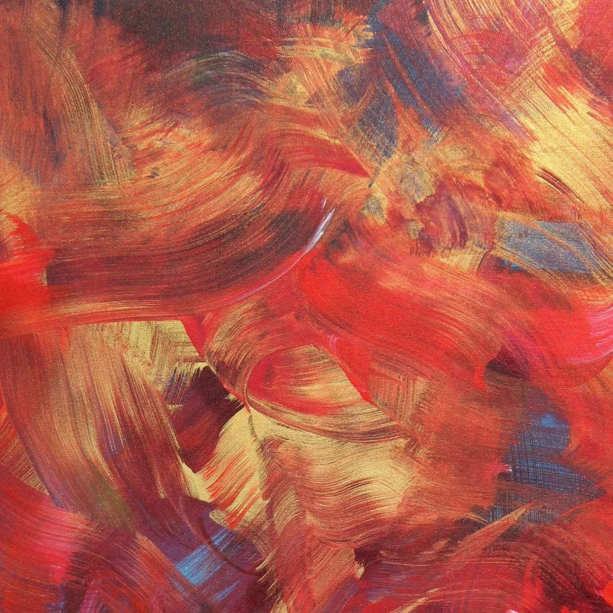 Red Green Abstraction | Summer Bloom 36x48” - Paresh Nrshinga Abstract Art