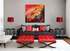  red abstract paintings