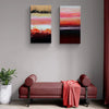 buy mocha mousse abstract painting for sale, brown coralCaramel Dunes I and II 36"x33" - Paresh Nrshinga Abstract Art, abstract artwork, large canvas art, diptych painting, 2 set artwork