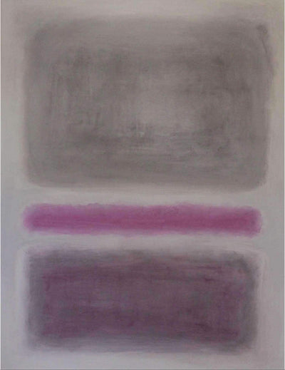 Precious Moments II, original Grey, Taupe abstract painting by Paresh Nrshinga.