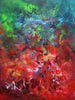Summer Bloom, original Multicolour abstract painting by Paresh Nrshinga.