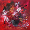 The Other Side Of Summer, original Red abstract painting by Paresh Nrshinga.